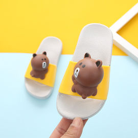 Cute Kids Non Slip Slippers Cartoon Bath Slippers OEM / ODM Accepted
